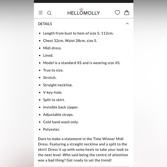 Hello Molly Time Winner Midi Dress Small Elegant White Cocktail - Picture 9 of 10